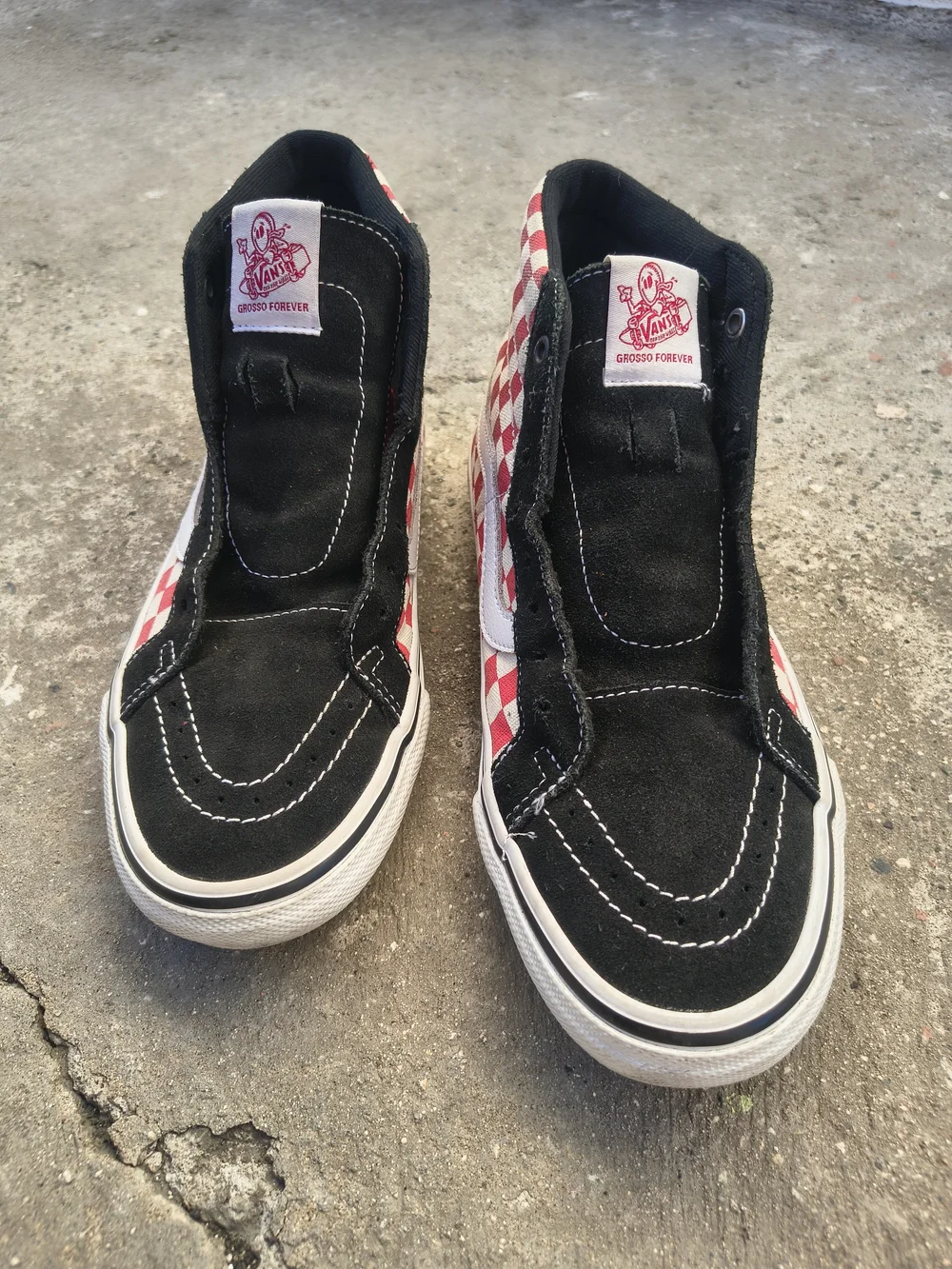 Vans Skate Sk8-Hi Reissue 'Grosso 84 - Red Checkerboard' (VN0A5KYR428) Size 8.5